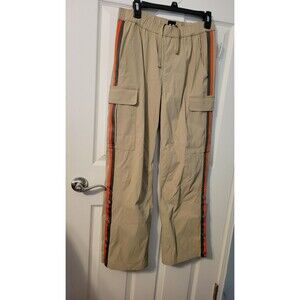 Under Armour UA Courtside Cargo Snap Pants Golden Khaki Orange Stripe Track - S